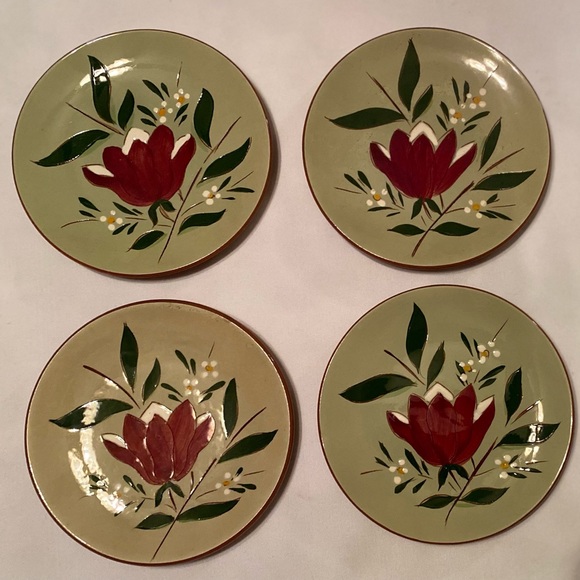 Stangl Pottery 'Magnolia' Bread & Butter Plates Set 4 Vintage 1950-70 MCM - Picture 1 of 5